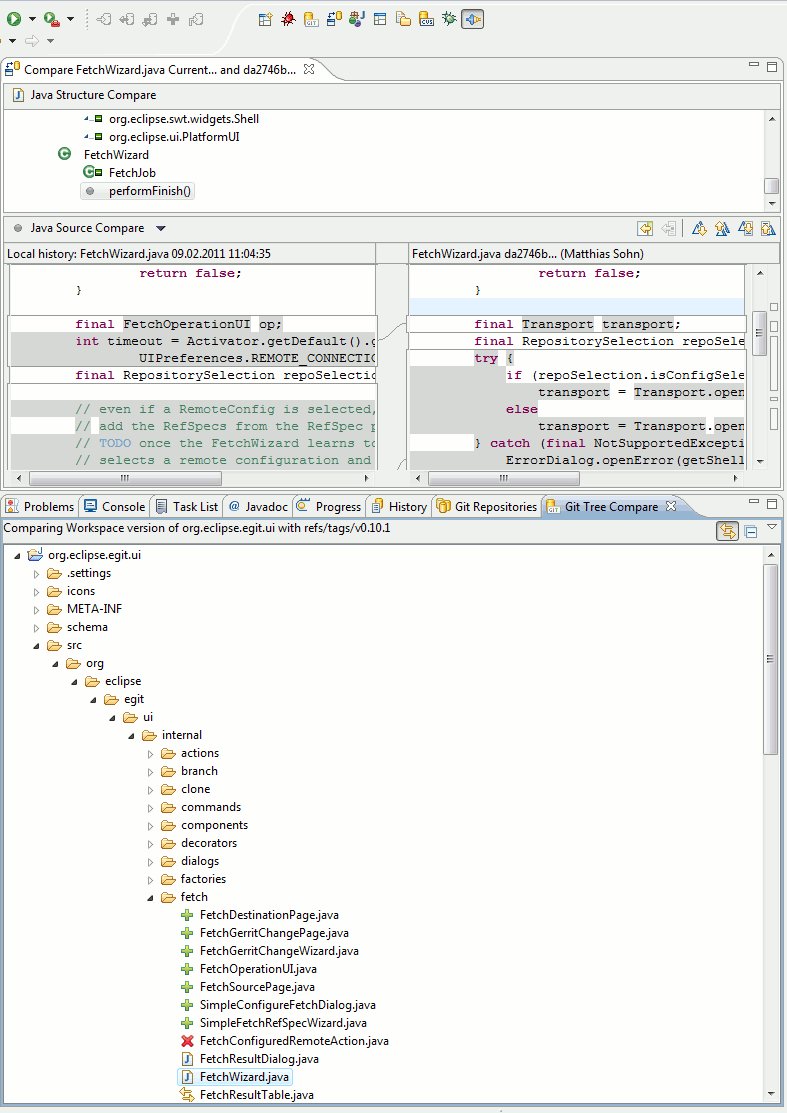 Egit 0.11 GitTreeCompareView