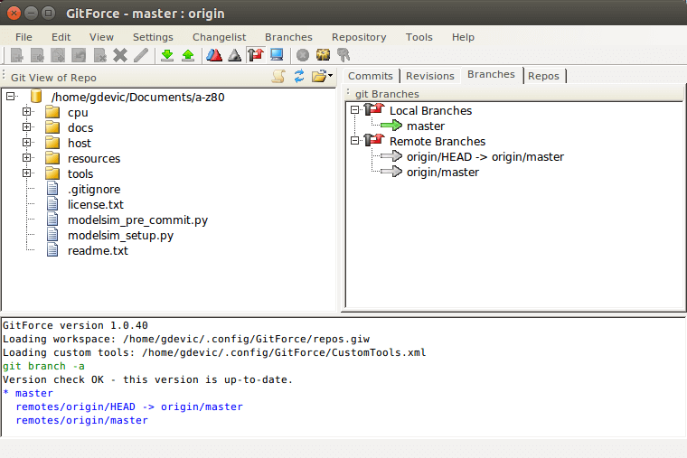 GitForce Git Client for Linux 1