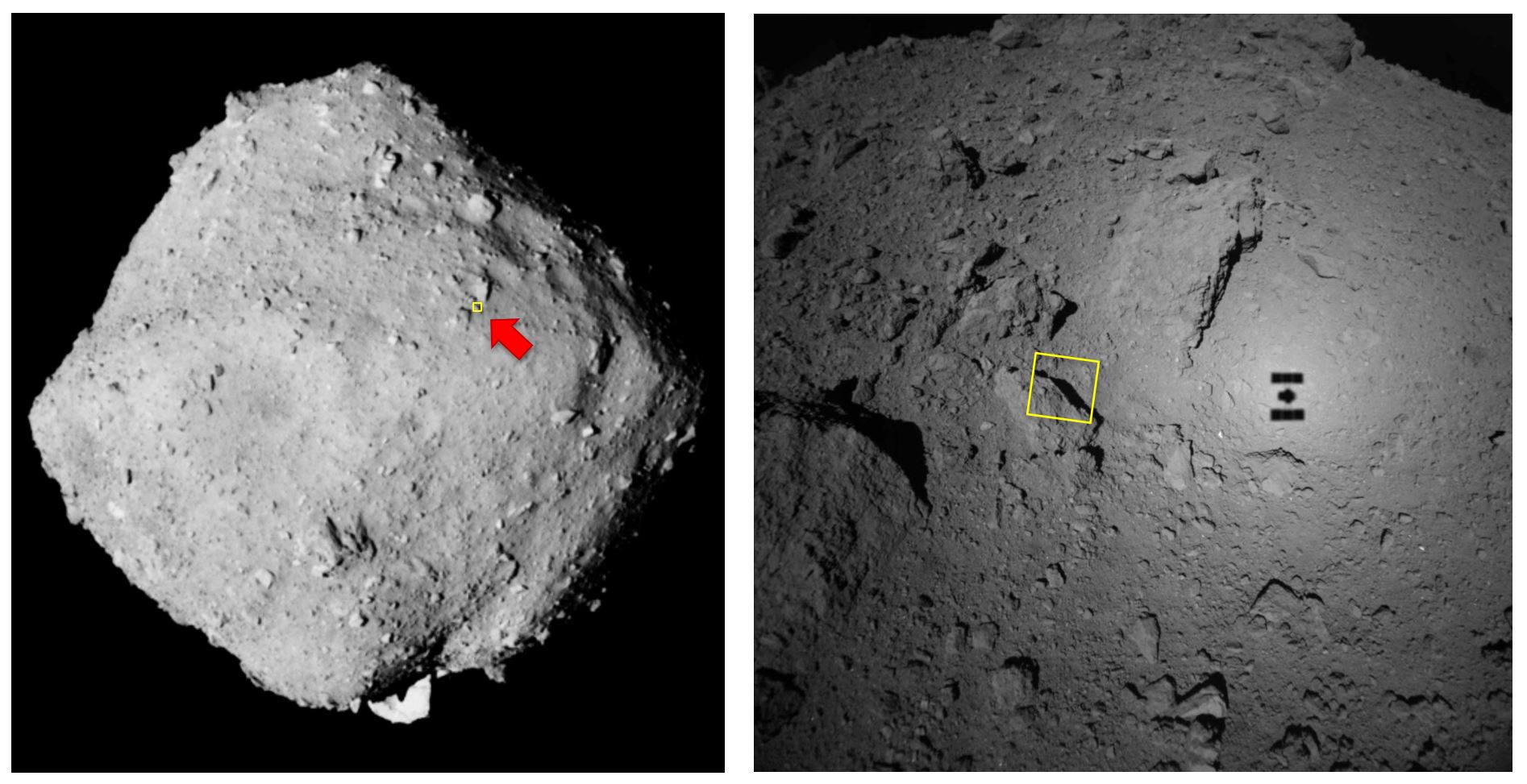 Фото астероида Рюгу (Image credit※: JAXA, University of Tokyo, Kochi University, Rikkyo University, Nagoya University, Chiba Institute of Technology, Meiji University, Aizu University, AIST)