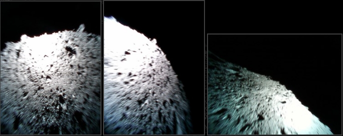 Фото поверхности астероида Рюгу Image credit: JAXA