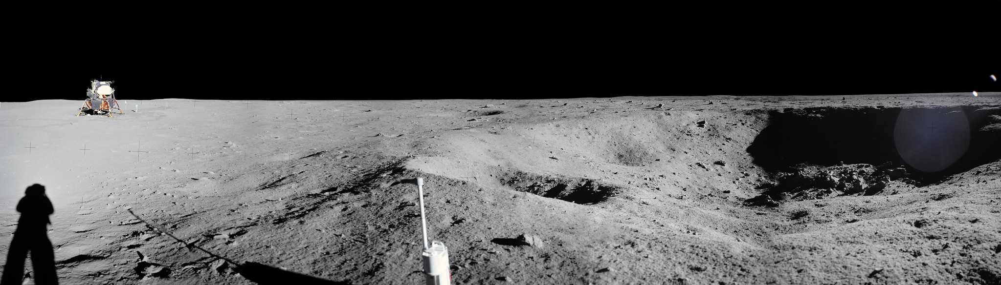 apollo 11 landing site | панорама места посадки Аполлон-11