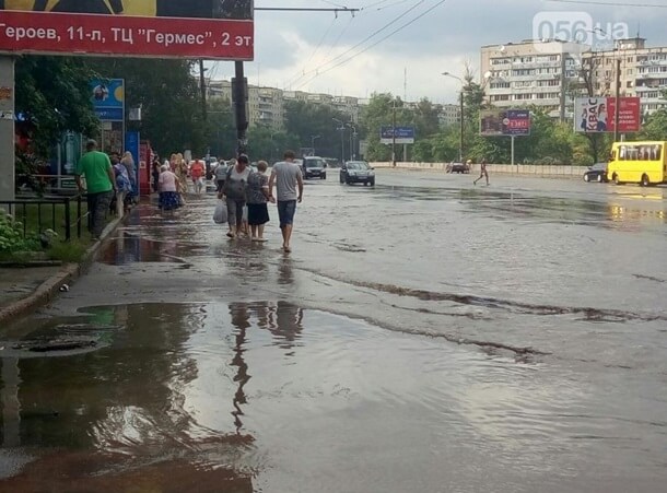 Потоп в Днепропетровске 19 июля 2016