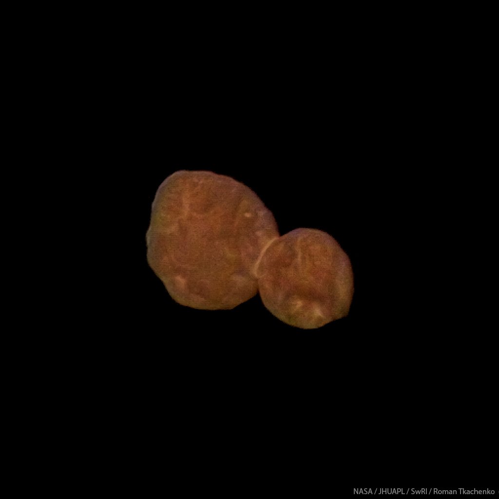 Ultima Thule в цвете credit: NASA/JHUAPL/SWRI Roman Tkachenko