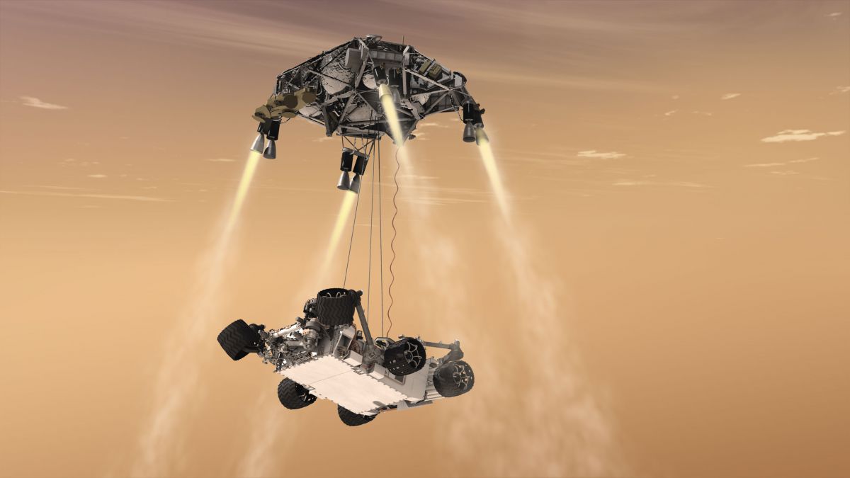 curiosity sky crane