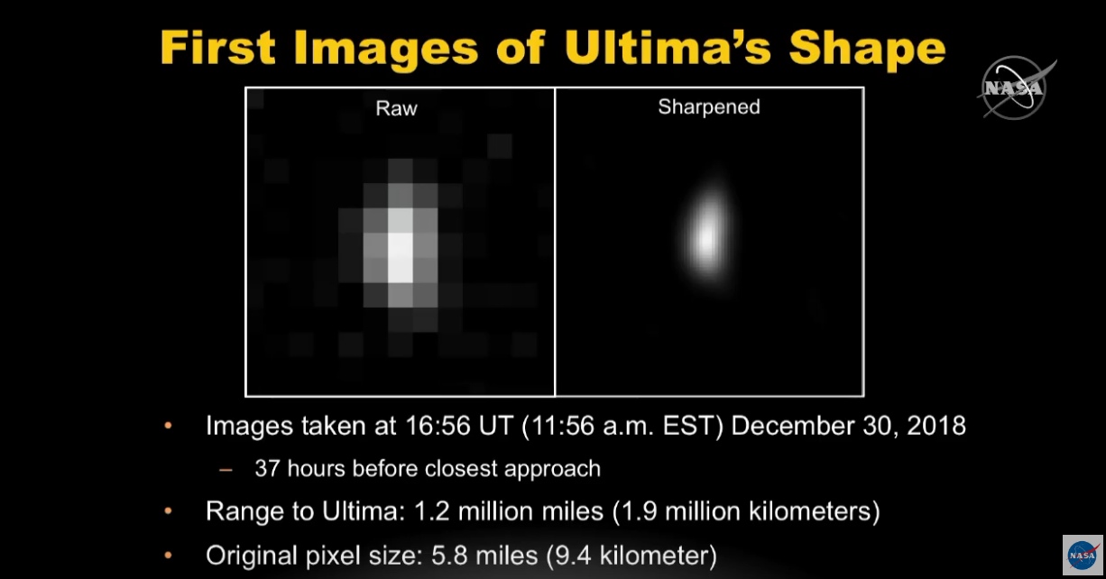 Ultima Thule за 36 часов до сближения. Credit: NASA/JHUAPL/SwRI